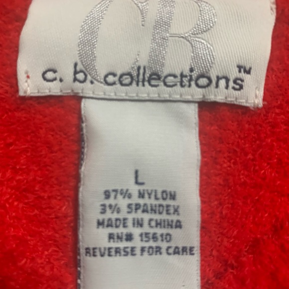 C. b. Collections Soft Red Comfy Sweater L - Picture 2 of 5